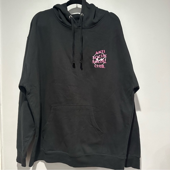 Anti Social Social Club x Fragment Design Bolt Hoodie Black Pink